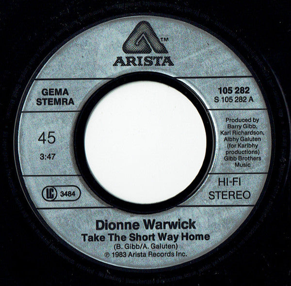 Dionne Warwick : Take The Short Way Home (7", Single)