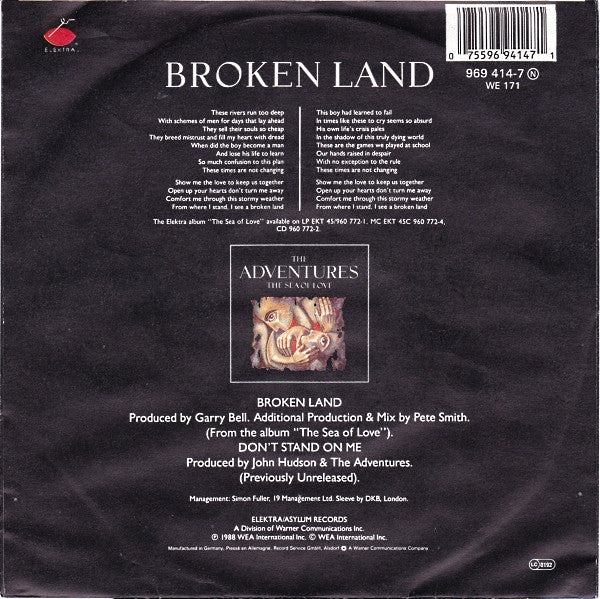 The Adventures : Broken Land (7", Single)