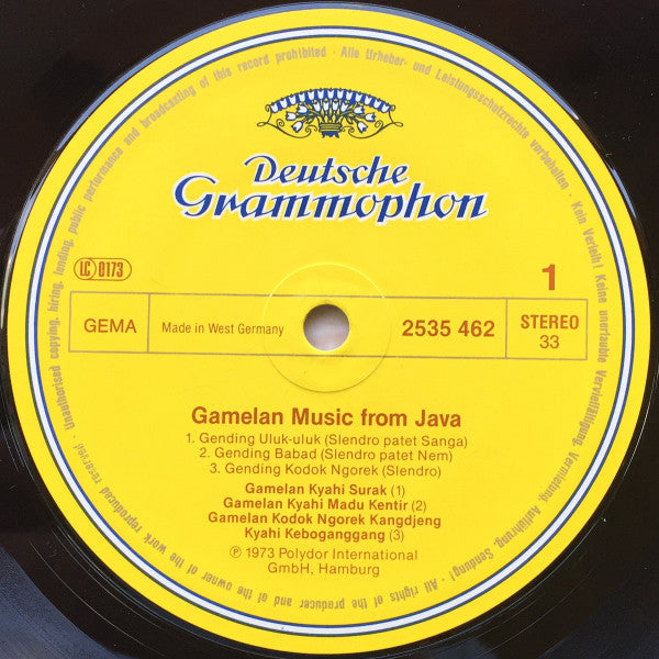 Various : Gamelan Music From Java (LP, Album, RP)