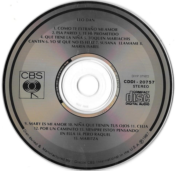 Leo Dan : 15 Autenticos Exitos (CD, Comp, RE, RP)