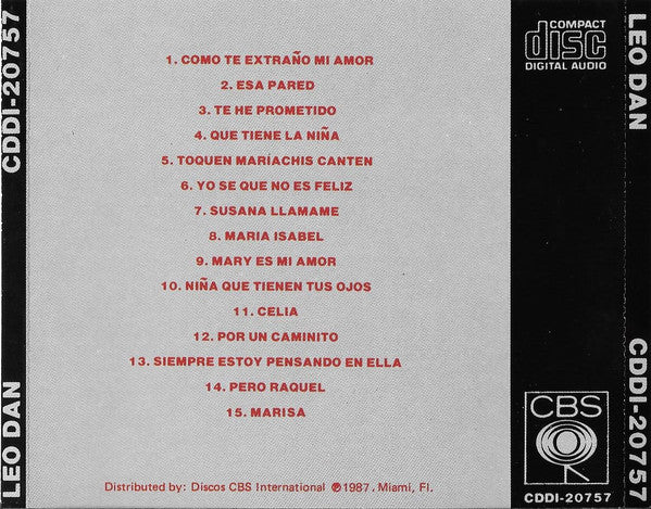 Leo Dan : 15 Autenticos Exitos (CD, Comp, RE, RP)