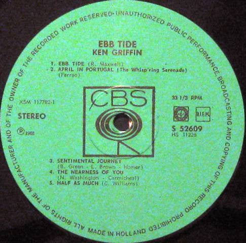 Ken Griffin (2) : Ebb Tide (LP, Album)
