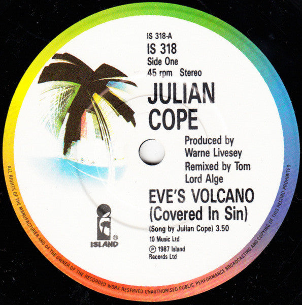 Julian Cope : Eve's Volcano 'Covered In Sin' (7", Single)