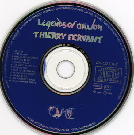 Thierry Fervant : Legends Of Avalon (CD, Album)
