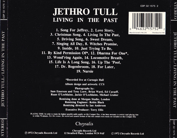 Jethro Tull : Living In The Past (CD, Comp, RE)