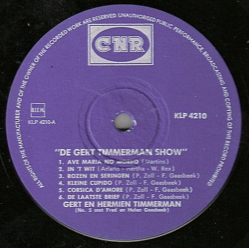 Gert & Hermien : De Gert Timmerman Show (LP, Album, Mono)