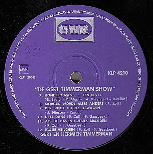 Gert & Hermien : De Gert Timmerman Show (LP, Album, Mono)