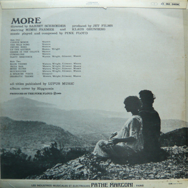 Pink Floyd : Soundtrack From The Film "More" (LP, Album, 1st)