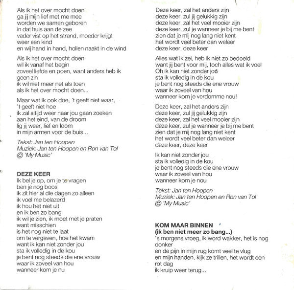 Jan Ten Hoopen : Wat Ik Zingen Wou!! (CD)