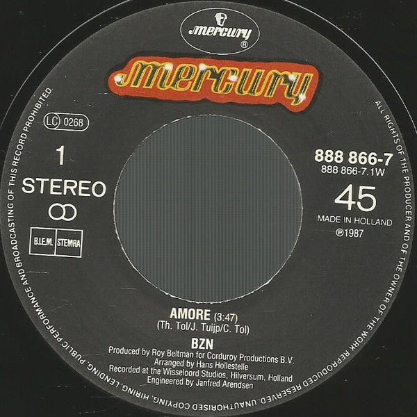 BZN : Amore (7", Single)