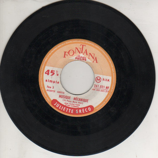 Juliette Gréco : Complainte Du Téléphone (7", Single)