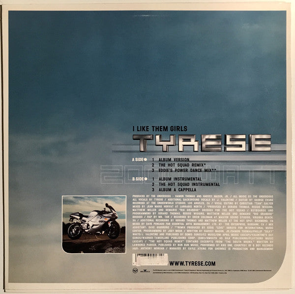 Tyrese : I Like Them Girls (12", Single)
