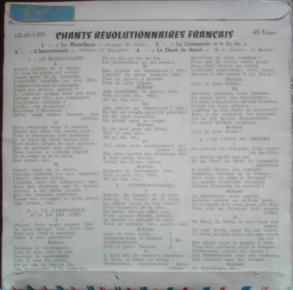 R. Schmidt : Chants Révolutionnaires (7", EP)