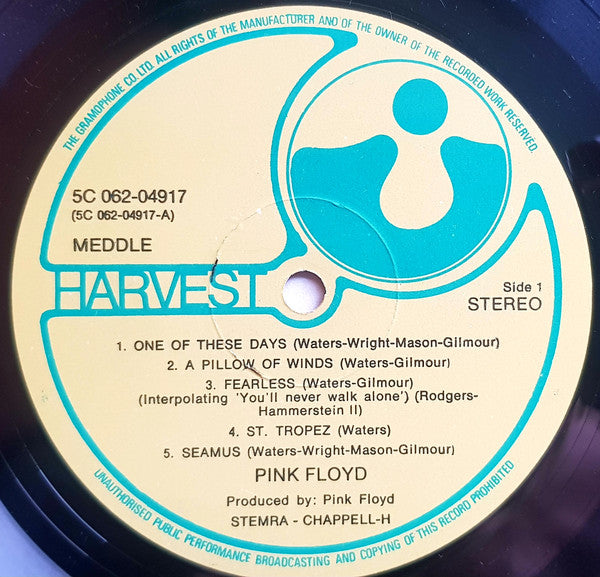 Pink Floyd : Meddle (LP, Album, Gat)