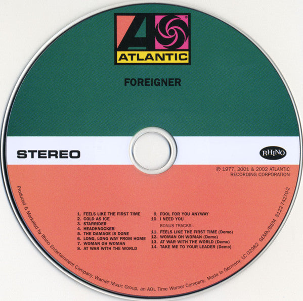 Foreigner : Foreigner (CD, Album, RE, RM)