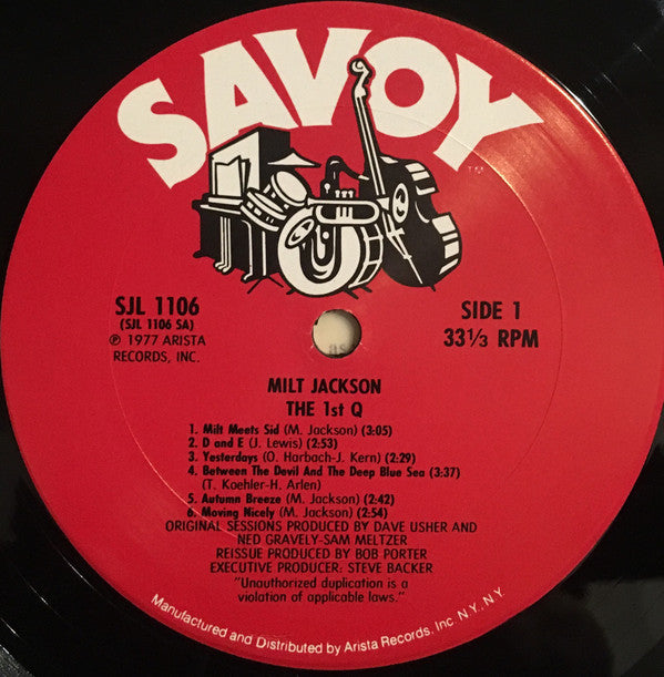 Milt Jackson : The First Q (LP, Album, RE)