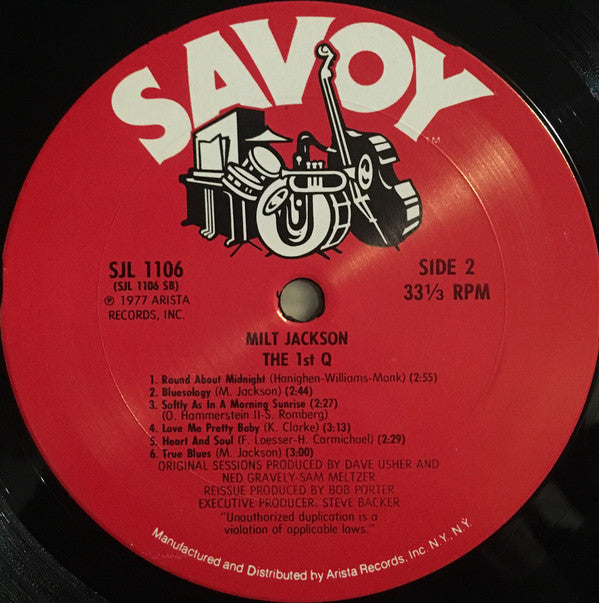 Milt Jackson : The First Q (LP, Album, RE)