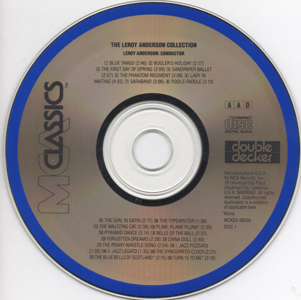Leroy Anderson : The Leroy Anderson Collection (2xCD, Comp, RM)