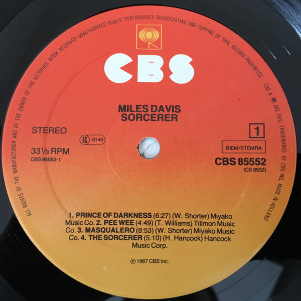 Miles Davis : Sorcerer (LP, Album, RE)