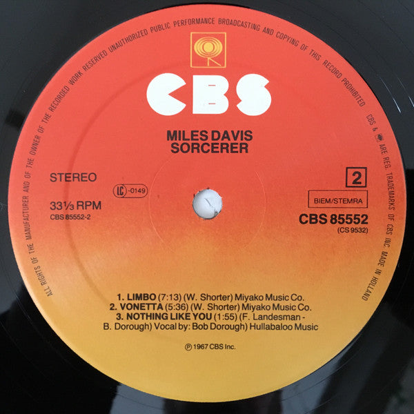 Miles Davis : Sorcerer (LP, Album, RE)