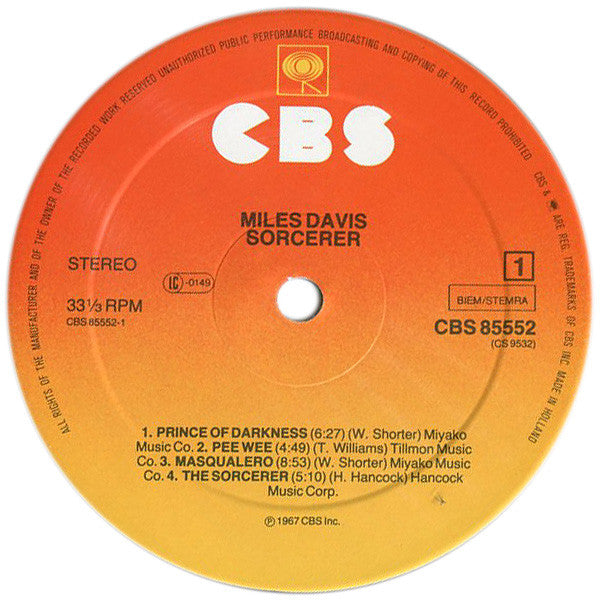 Miles Davis : Sorcerer (LP, Album, RE)