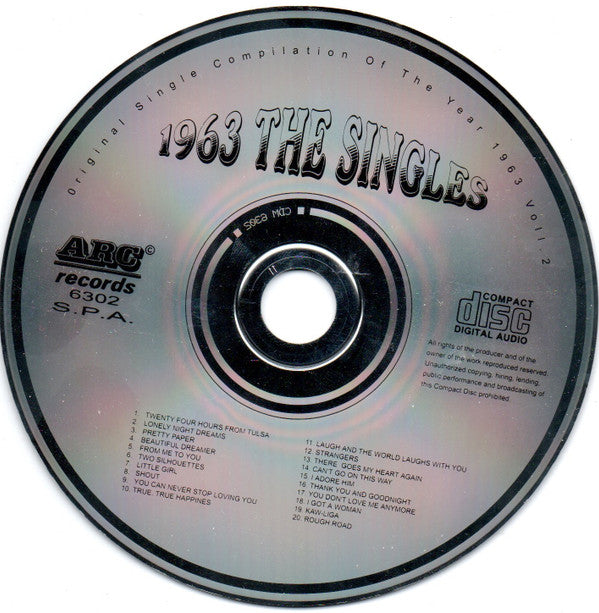 Various : The Singles-Original Single Compilation Of The Year 1963 Vol. 2 (CD, Comp)