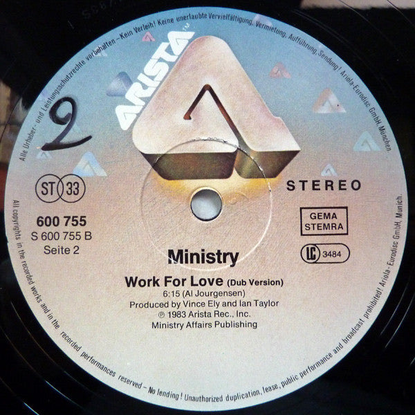 Ministry : Work For Love (12")