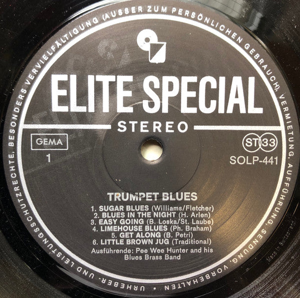 Pee Wee Hunter And His Blues Brass Band : Trumpet Blues (LP)