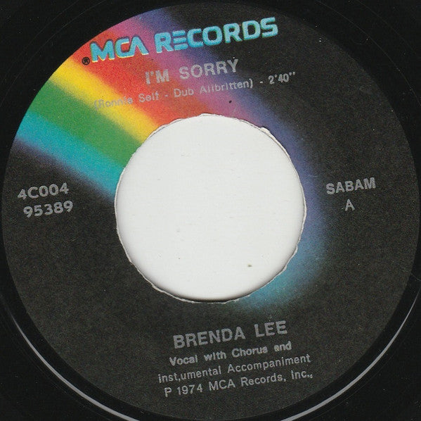 Brenda Lee : I'm Sorry (7")