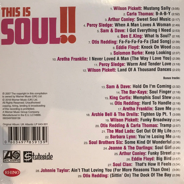 Various : This Is Soul (CD, Comp, RE)