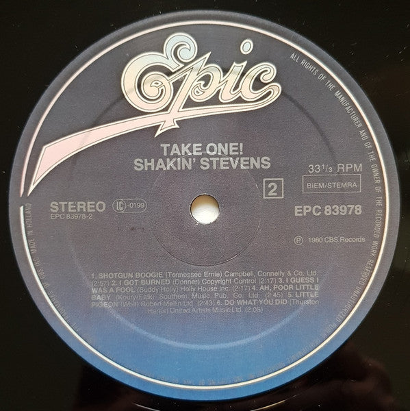 Shakin' Stevens : Take One (LP, Album)