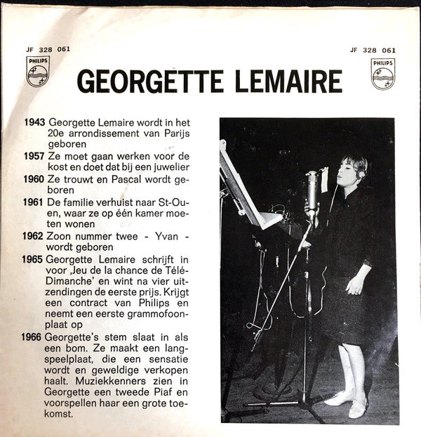 Georgette Lemaire : Et Si Ç'Était Vrai / Notre Ville (7", Single, Mono)