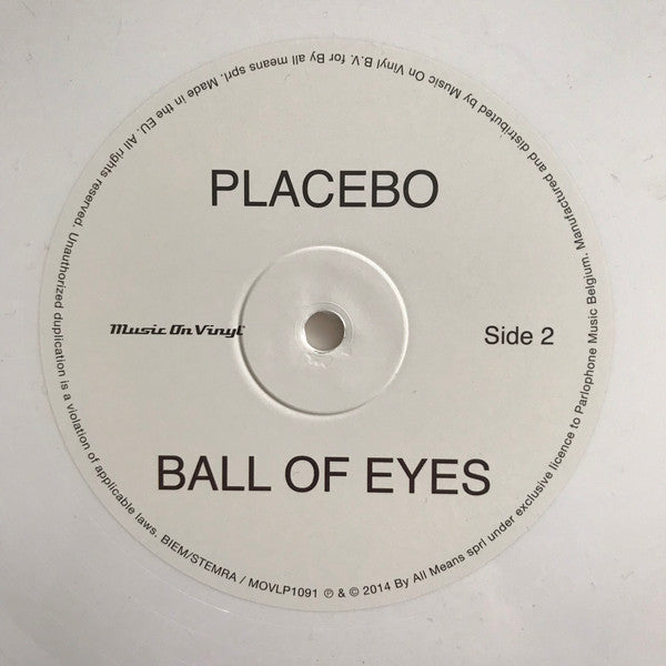 Placebo (2) : Ball Of Eyes (LP, Album, Ltd, Num, RE, Whi)