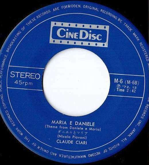 Claude Ciari : Valachi - Cosa Nostra = バラキ (7", Single)