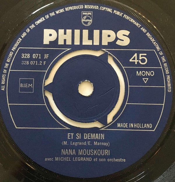 Nana Mouskouri Et Michel Legrand : Quand On S'Aime (7", Mono, 3-p)