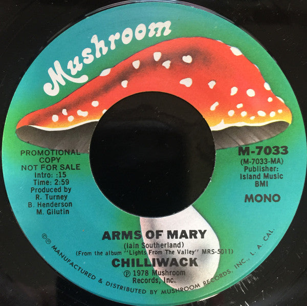 Chilliwack : Arms Of Mary (7", Single, Mono, Promo)