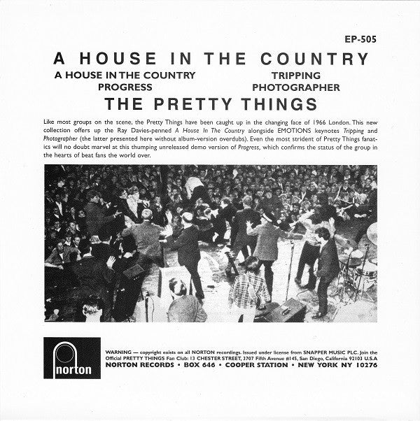 The Pretty Things : A House In The Country (7", EP, Mono, RE)