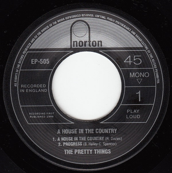 The Pretty Things : A House In The Country (7", EP, Mono, RE)