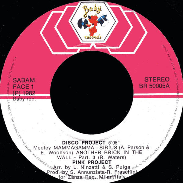 Pink Project : Disco Project (7", Single)
