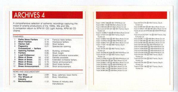 Various : Archives 4 - Newsreel / Sport (CD, Comp, Mono, RP)