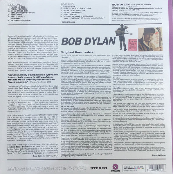Bob Dylan : Bob Dylan (LP, Album, Ltd, RE, Pur)