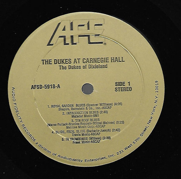 The Dukes Of Dixieland : Carnegie Hall Concert, Vol. 10 (LP, Album)