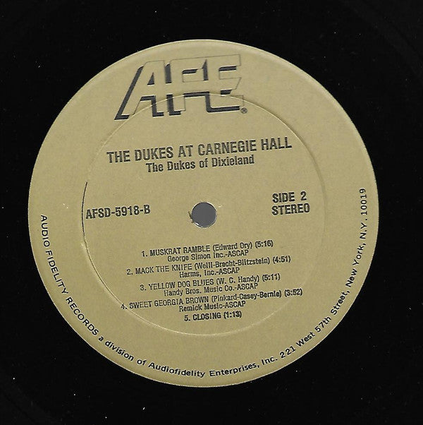 The Dukes Of Dixieland : Carnegie Hall Concert, Vol. 10 (LP, Album)