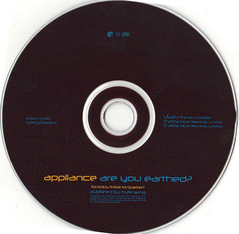 Appliance : Are You Earthed? (CD, Album)