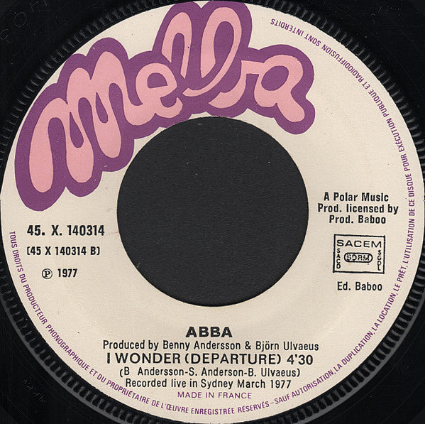 ABBA : The Name Of The Game / I Wonder (Departure) (7", Single)