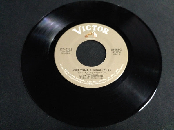 Linda G. Thompson : Ooh What A Night (Part I & II) (7", Single)