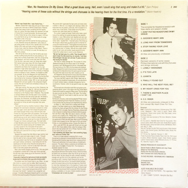 Charlie Rich : Don't Put No Headstone On My Grave (LP)