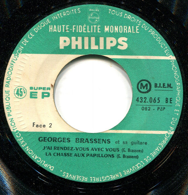 Georges Brassens : Le Parapluie (7", EP, Mono, RE)