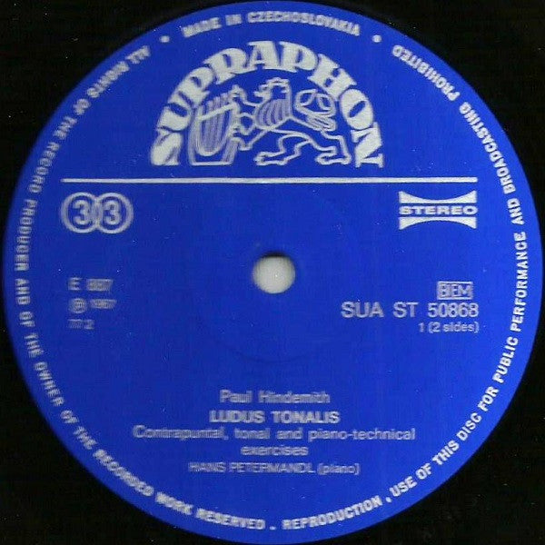Paul Hindemith - Hans Petermandl : Ludus Tonalis (LP, Lam)
