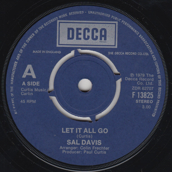 Sal Davis : Let It All Go / Baby Let It Happen (7", Single)
